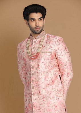 Light pink outlet sherwani for groom